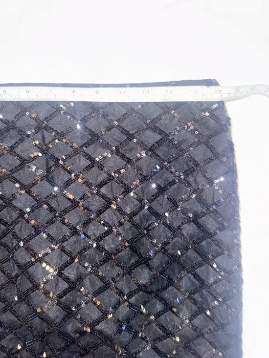 J. Crew Black Sequined Lattice Pencil Skirt - Picture 5 of 8